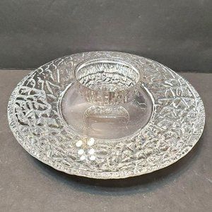 Orrefors Crystal Votive Candle Holder, Discus, Sweden, Lars Hellsten